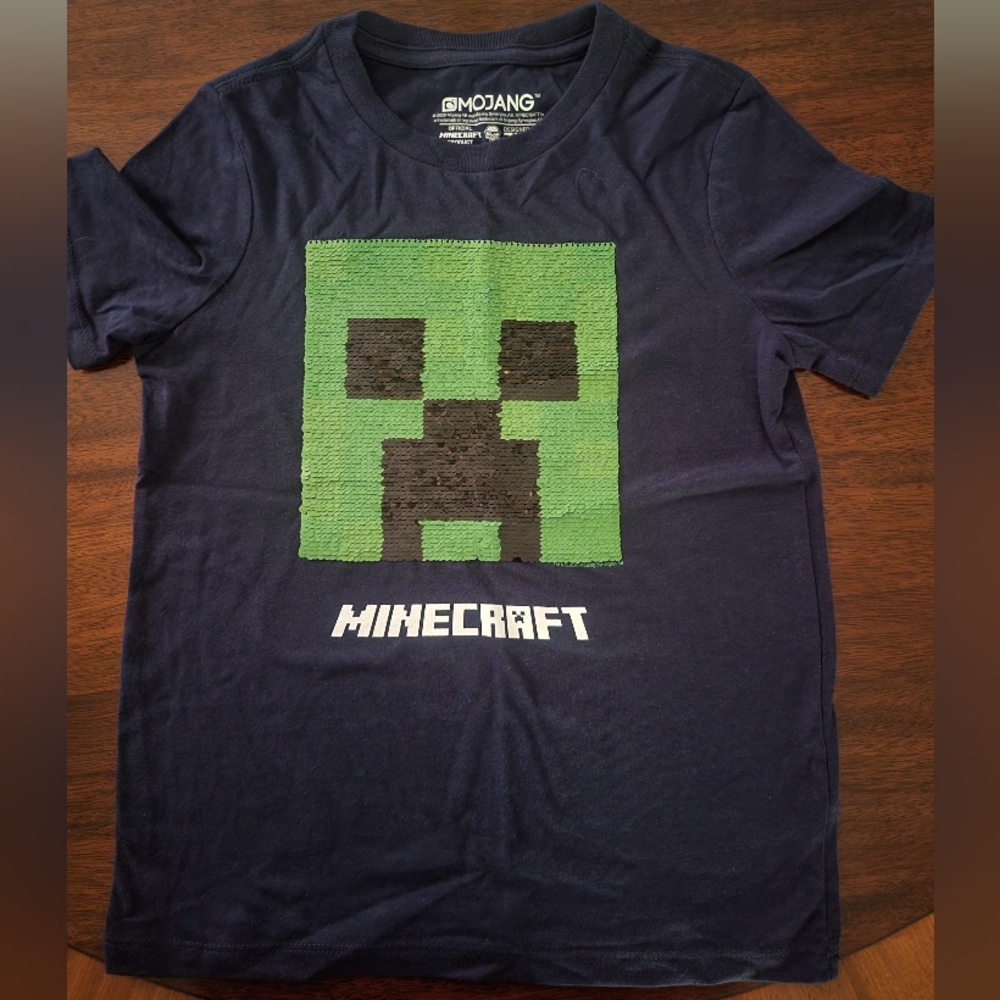 2020 Mojang Creeper Head T-shirt Designed By J!NX